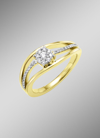 Damenring mit Diamanten und Brillanten