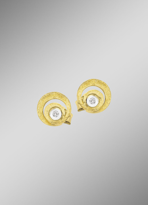 Ohrschmuck - Elegante Ohrstecker mit Brillant, in Farbe  Ansicht 1