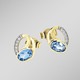Ohrschmuck - Ohrstecker mit Blautopas und Zirkonia – Ansicht 1 Ohrschmuck - Ohrstecker mit Blautopas und Zirkonia, in Farbe  – Ansicht 1