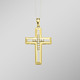 Anhänger - Durchbrochener Kreuz-Anhänger mit Brillanten – Ansicht 1 Anhänger - Durchbrochener Kreuz-Anhänger mit Brillanten, in Farbe  – Ansicht 1