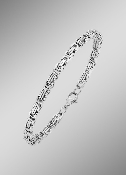 Herren-Modeschmuck - Zeitlose und kraftvolle Königsketten-Garnitur, in Farbe , in Ausführung Armband, 20 cm lang Ansicht 1