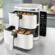 Heißluftfritteusen - Digitale Doppelkammer-Heißluftfritteuse „FryUP“, in Farbe GRAU – Farbe WEISS – Ansicht 1