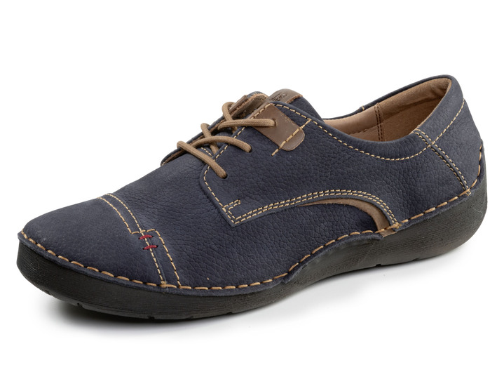 Slipper & Schnürschuhe - Josef Seibel, klassische Damen-Schnürschuhe, Weite G, mit herausnehmbarem Fußbett, in Größe 036 bis 043, in Farbe CAMEL-MARINE Ansicht 8
