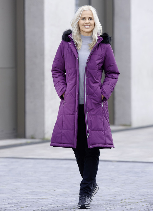 Wintermäntel - Mantel mit Reißverschluss an den Seitenschlitzen, in Größe 038 bis 054, in Farbe ROYALBLAU Ansicht 3