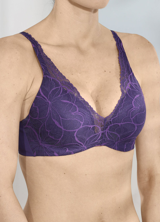 Bügel-BH - Triumph Body Make-Up Illusion Lace BH mit flexiblen Komfortbügeln, in Größe 070 bis 090, in Cup B, in Farbe AMETHYST Ansicht 1