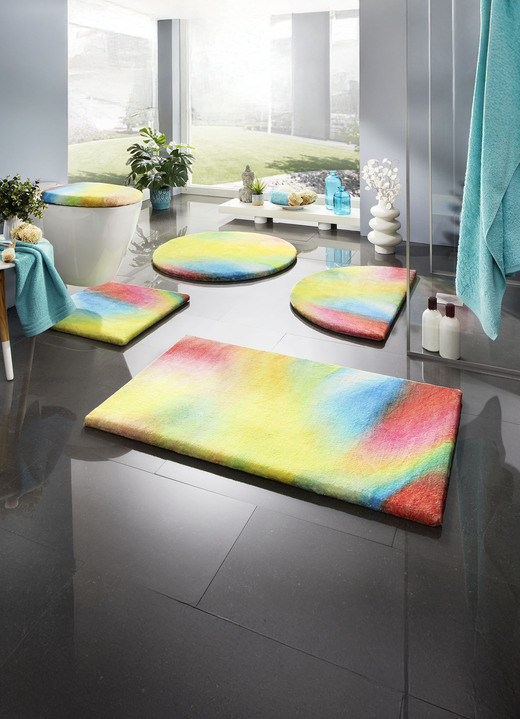 Badgarnituren - Badgarnitur, in Größe 100 (Vorleger halbrund, 50/ 80 cm) bis 112 (WC-Deckelbezug, 47/ 50 cm), in Farbe GRÜN Ansicht 4