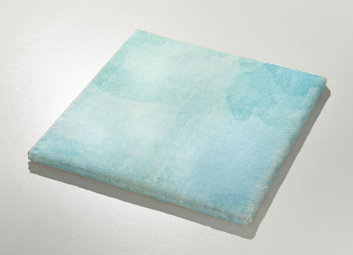 Badgarnituren - Badgarnitur Ansicht 14 Badgarnituren - Badgarnitur, in Größe 100 (Vorleger halbrund, 50/ 80 cm) bis 112 (WC-Deckelbezug, 47/ 50 cm), in Farbe TÜRKIS Ansicht 14