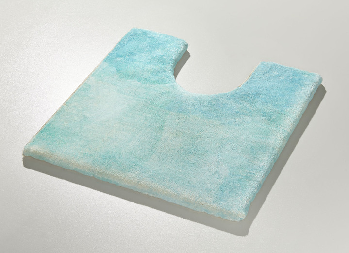 Badgarnituren - Badgarnitur Ansicht 13 Badgarnituren - Badgarnitur, in Größe 100 (Vorleger halbrund, 50/ 80 cm) bis 112 (WC-Deckelbezug, 47/ 50 cm), in Farbe TÜRKIS Ansicht 13