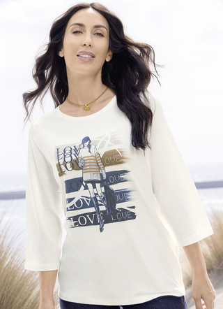 Shirt mit Strasszier