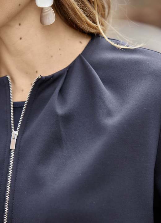 Blazer - Blouson mit Reißverschlussleiste, in Größe 034 bis 050, in Farbe MARINE Ansicht 2