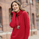 Basics - Pullover mit dekorativen Strukturakzenten, in Größe L(44/46) bis XXL(52/54), in Farbe ROT MELIERT – Farbe ROT MELIERT – Ansicht 1