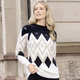 Pullover - Pullover mit flauschigem Effektgarn – Farbe SCHWARZ-ECRU-GOLDFARBEN – Ansicht 2 Pullover - Pullover mit flauschigem Effektgarn, in Größe 036 bis 052, in Farbe SCHWARZ-ECRU-GOLDFARBEN – Farbe SCHWARZ-ECRU-GOLDFARBEN – Ansicht 2
