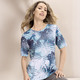 Shirts - Shirt mit Alloverdruck – Farbe WEISS-TÜRKIS-MARINE – Ansicht 1 Shirts - Shirt mit Alloverdruck, in Größe 036 bis 052, in Farbe WEISS-TÜRKIS-MARINE – Farbe WEISS-TÜRKIS-MARINE – Ansicht 1