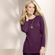 Langarm - Shirt mit langen Ärmeln, in Größe 038 bis 054, in Farbe ZYKLAM