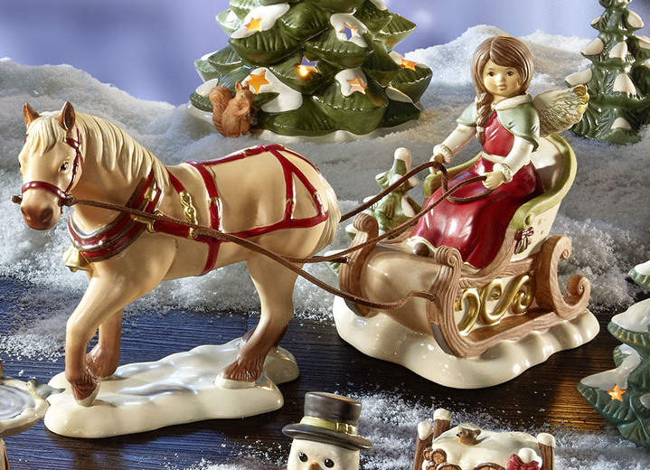 Goebel-Figuren - Winterliche Szene: Tolle Himmelsboten im Winterwald, in Farbe BUNT, in Ausführung Engel mit Schlittschuhen Ansicht 8