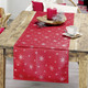 Tischdecken - Tischdekoration mit Fleckschutz und Glitzergarn, in Größe 105 (Läufer, 40/150 cm) bis 140 (Tischdecke, 140/220 cm), in Farbe ROT-SILBER – Farbe ROT-SILBER – Ansicht 1