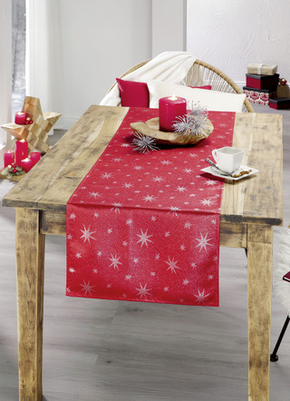 Tischdekoration mit Fleckschutz und Glitzergarn