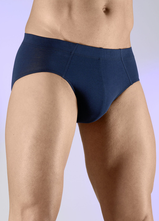 Slips & Unterhosen - Schiesser, Dreierpack Slips mit Dehnbund, in Größe 3XL (9) bis XXL (8), in Farbe MARINE Ansicht 1