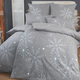 Bettwäschegarnituren - Florella Bettwäsche-Garnitur mit Schneeflocken und Eiskristalle, in Größe 111 (40/80 cm + 135/200 cm) bis 115 (80/80 cm + 155/220 cm), in Farbe BEIGE