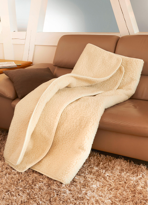 Bettwaren - Bettwarenprogramm aus reiner Schafschurwolle, in Größe 120 (Kissen, ca. 40/ 70 cm) bis 140 (Decke, ca. 135/200 cm), in Farbe NATUR Ansicht 8