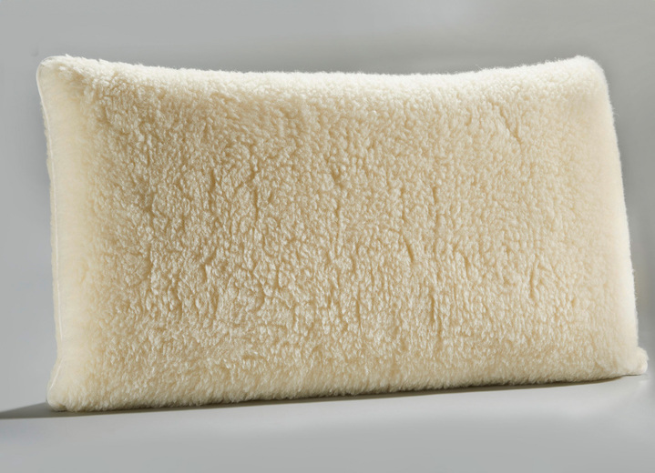 Bettwaren - Bettwarenprogramm aus reiner Schafschurwolle, in Größe 120 (Kissen, ca. 40/ 70 cm) bis 140 (Decke, ca. 135/200 cm), in Farbe NATUR Ansicht 2