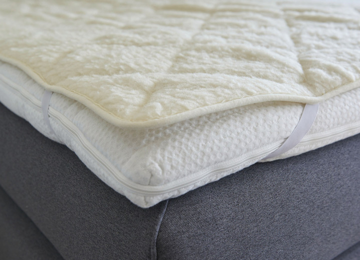 Bettwaren - Bettwarenprogramm aus reiner Schafschurwolle, in Größe 120 (Kissen, ca. 40/ 70 cm) bis 140 (Decke, ca. 135/200 cm), in Farbe NATUR Ansicht 6