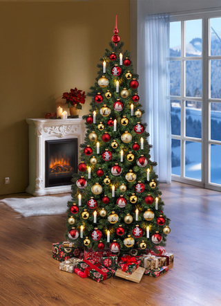 Weihnachtsbaumkugeln aus Glas, 16-teilig