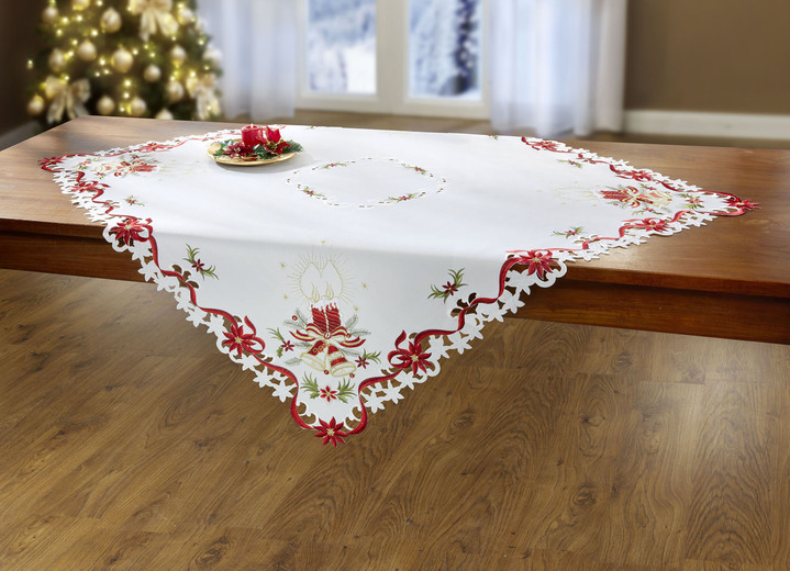 Tischdecken - Festliche Tisch- und Raumdekoration, in Größe 101 (Deckchen, 35/ 50 cm) bis 404 (Kissenbezug, 40/ 40 cm), in Farbe SEKT-ROT-BUNT Ansicht 4