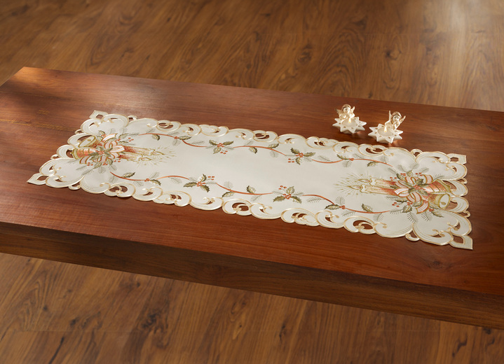 Tischdecken - Festlich bestickte Tisch- und Raumdekoration, in Größe 101 (Deckchen, 35/ 50 cm) bis 404 (Kissenbezug, 40/ 40 cm), in Farbe MULTICOLOR Ansicht 2