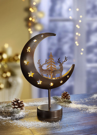 Beleuchteter Mond aus Metall