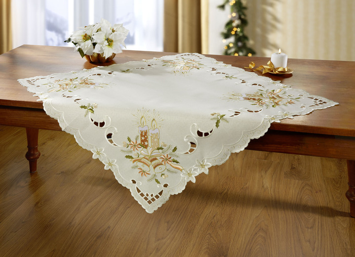 Tischdecken - Liebevoll bestickte Tisch- und Raumdekoration, in Größe 130 (Deckchen oval, 30/ 45 cm) bis 404 (Kissenbezug, 40/ 40 cm), in Farbe MULTICOLOR Ansicht 8