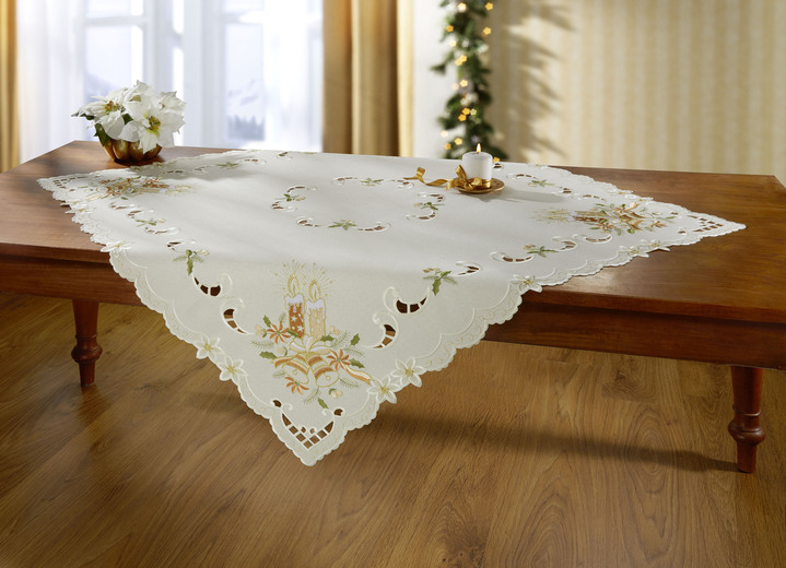 Tischdecken - Liebevoll bestickte Tisch- und Raumdekoration, in Größe 130 (Deckchen oval, 30/ 45 cm) bis 404 (Kissenbezug, 40/ 40 cm), in Farbe MULTICOLOR Ansicht 9