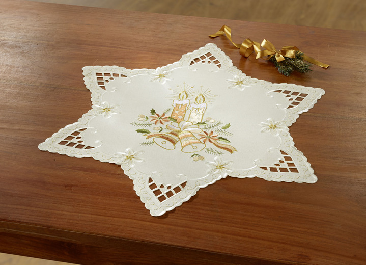 Tischdecken - Liebevoll bestickte Tisch- und Raumdekoration, in Größe 130 (Deckchen oval, 30/ 45 cm) bis 404 (Kissenbezug, 40/ 40 cm), in Farbe MULTICOLOR Ansicht 6