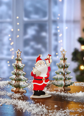 Weihnachtliche Steck-Dekoration, 3-teilig