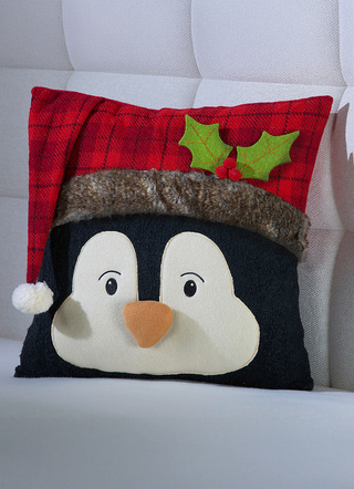 Weihnachtliche Dekorationen - Kissenbezug Weihnachtspinguin, in Farbe BUNT