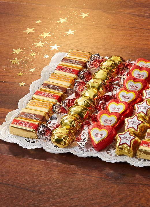 Weihnachtsleckereien - Lübecker Marzipan-Spezialitäten Sortiment, in Farbe  Ansicht 1