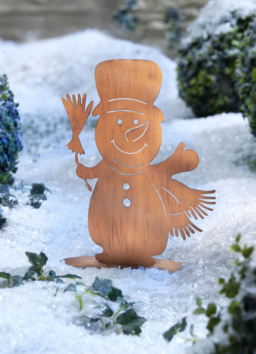 Winterlicher Garten - Gartenstecker in angesagter Rostoptik, in Farbe ROST
