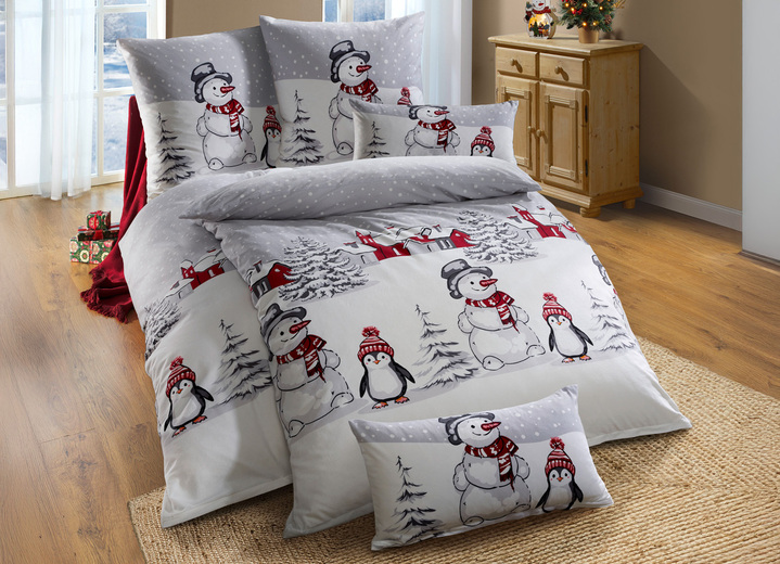 Heimtextilien - Flausch-Biber Bettwäsche-Garnitur von Florella, in Größe 111 (40/80 cm + 135/200 cm) bis 115 (80/80 cm + 155/220 cm), in Farbe MULTICOLOR Ansicht 2