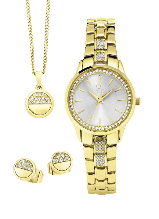 Schmucksets - Goldfarbenes Damenuhrset 3-tlg., in Farbe  Ansicht 5