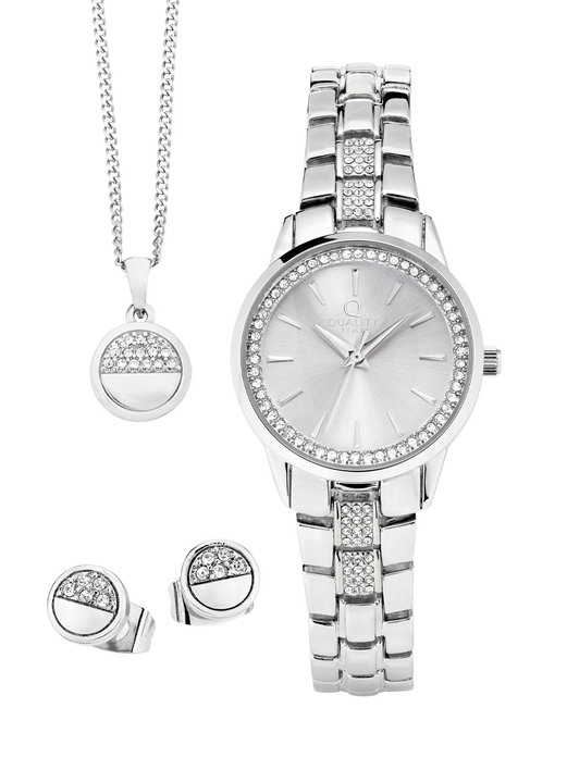 Quartzuhren - Silberfarbenes Damenuhrset 3-tlg., in Farbe  Ansicht 5