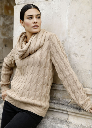 Pullover mit Loop und mit Kaschmir