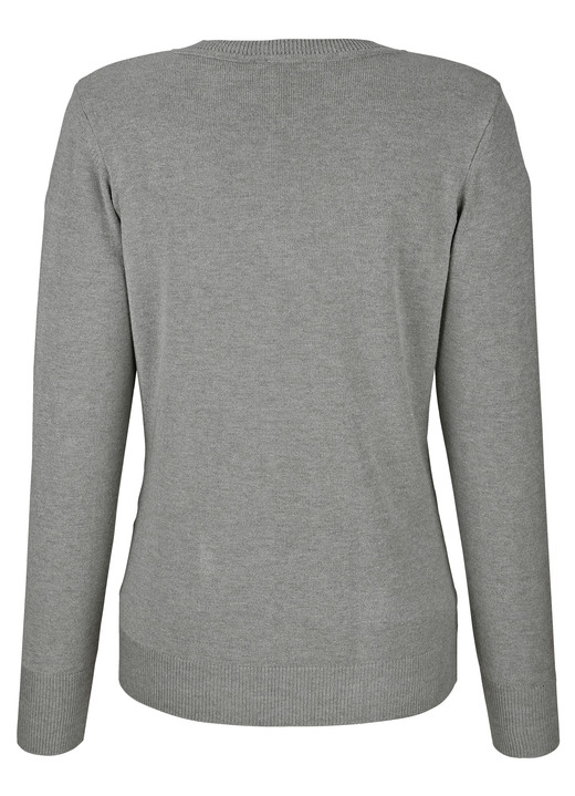 Basics - Pullover mit Modal-Anteil, in Größe 038 bis 052, in Farbe GRAU Ansicht 3