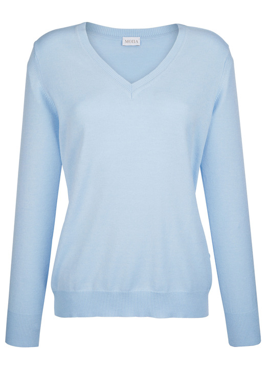 Basics - Pullover mit Modal-Anteil, in Größe 038 bis 052, in Farbe GRAU Ansicht 17