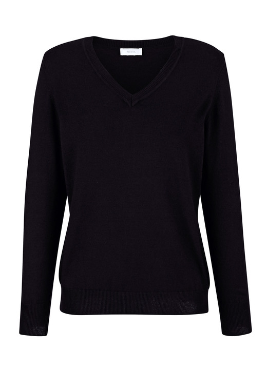 Basics - Pullover mit Modal-Anteil, in Größe 038 bis 052, in Farbe GRAU Ansicht 5