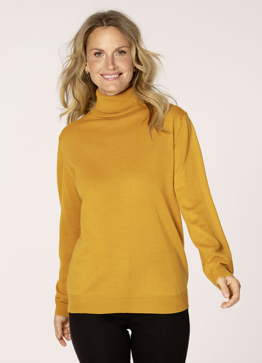 Basics - Pullover in Feinstrick, in Größe 038 bis 052, in Farbe ORANGE Ansicht 4