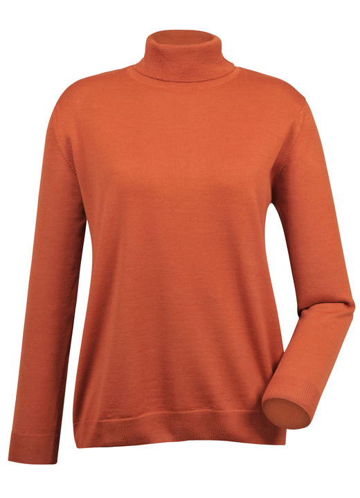 Basics - Pullover in Feinstrick, in Größe 038 bis 052, in Farbe ORANGE Ansicht 2