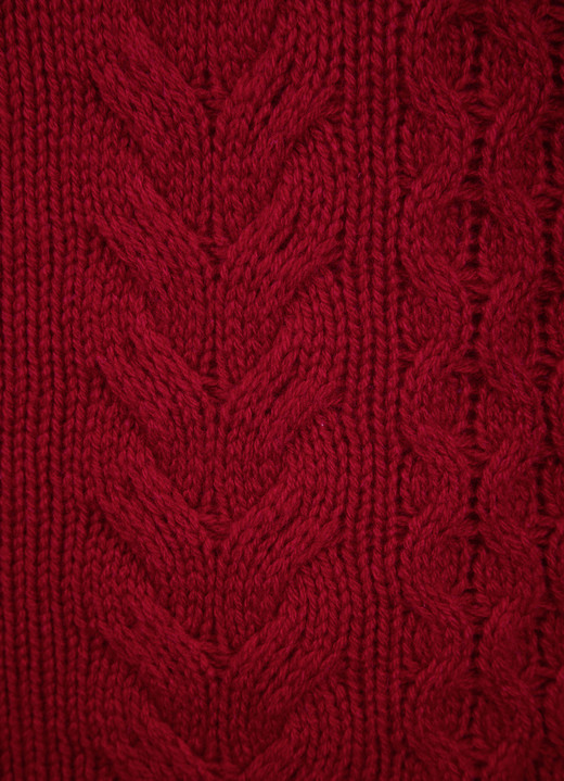 Basics - Pullover mit Schurwolle und Kaschmir, in Größe 038 bis 052, in Farbe WEINROT Ansicht 3