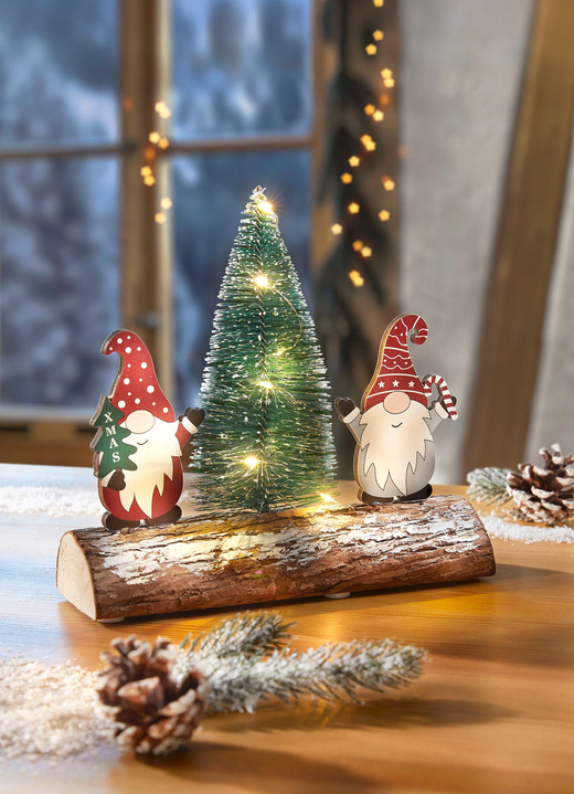 Weihnachtliche Dekorationen - Beleuchtete Weihnachtsdekoration, in Farbe GRÜN-BRAUN-ROT