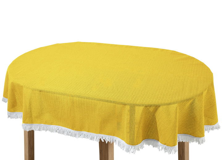 Tischdecken - Wind- und wetterfeste Gartentischdecke mit Fransenabschluss, in Größe 110 (Tischdecke, 110x140 cm) bis 190 (Tischdecke oval, 140x190 cm), in Farbe BLAU Ansicht 14