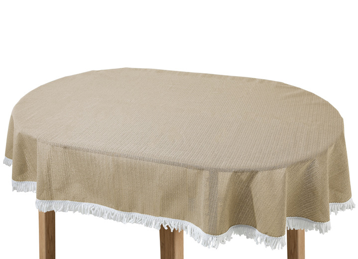 Tischdecken - Wind- und wetterfeste Gartentischdecke mit Fransenabschluss, in Größe 110 (Tischdecke, 110x140 cm) bis 190 (Tischdecke oval, 140x190 cm), in Farbe BLAU Ansicht 17